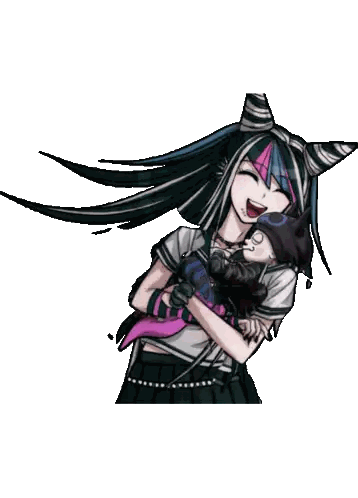 Girl with Long Hair Holding Doll