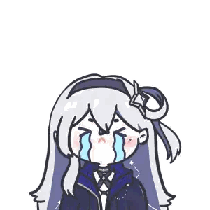 Girl With Long White Hair Crying
