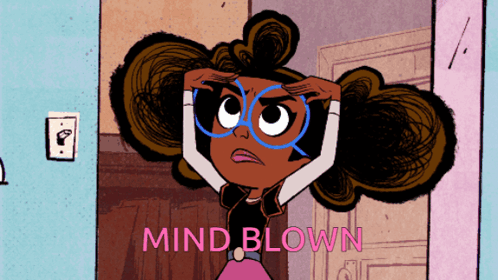 Girl with Mind Blown Words