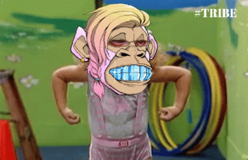 Girl With Monkey Mask #Tribe GIF