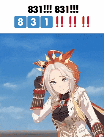 Girl With Number 831 GIF