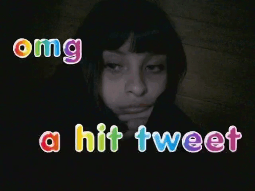 Girl with OMG Hit Tweet