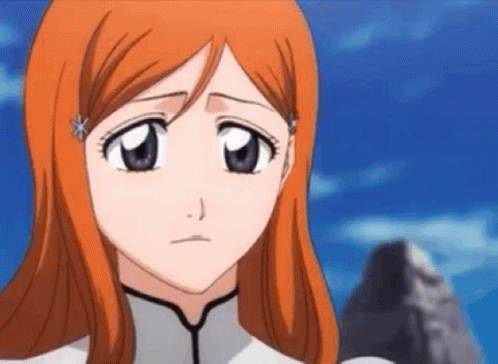 Girl With Orange Hair And Star Looks Sad GIF