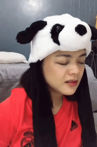 Girl With Panda Hat Sneezing Allergies GIF