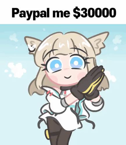 Girl With PayPal Me $30000 GIF