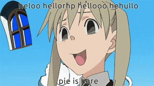 Girl With Pie Is Here GIF