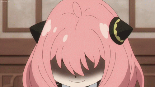 Girl with Pink Hair and Black Ears Smiling