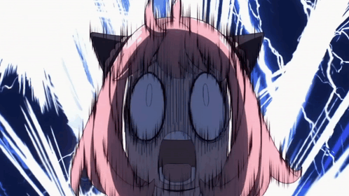 Girl with Pink Hair and Black Ears Surprised