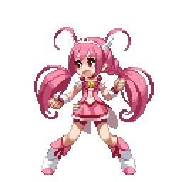 Girl with Pink Hair and Bunny Ears