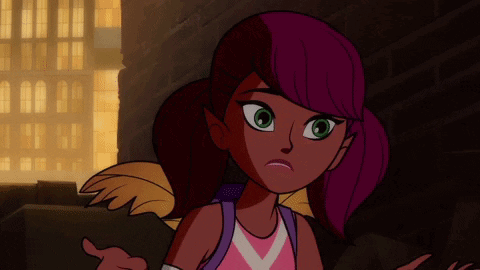 Girl with Pink Hair and Green Eyes