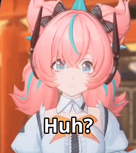 Girl With Pink Hair And Headphones GIF