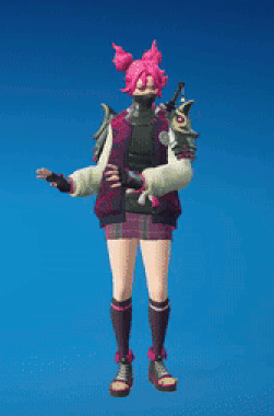 Girl With Pink Hair and Mask