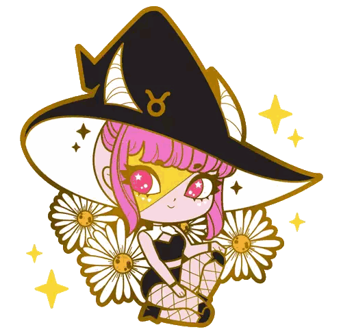 Girl with Pink Hair and Taurus Hat