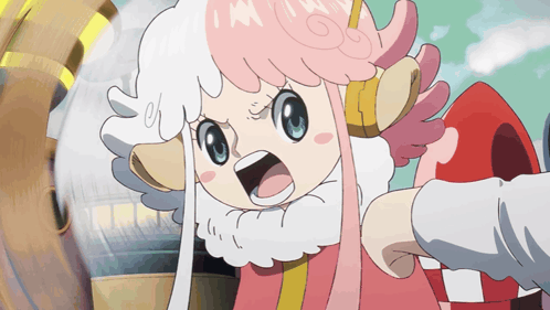 Girl With Pink Hair and White Feathers