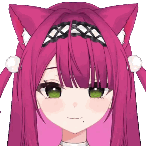 Girl with Pink Hair Close Up