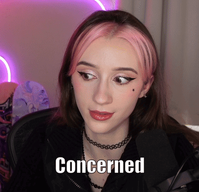 Girl With Pink Hair Concerned GIF