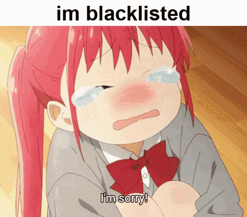 Girl With Pink Hair Crying I'm Blacklisted I'm Sorry