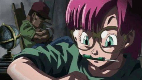 Girl With Pink Hair Holding Screwdriver in Mouth