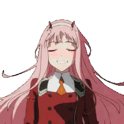 Girl with Pink Hair in Red Jacket and Tie