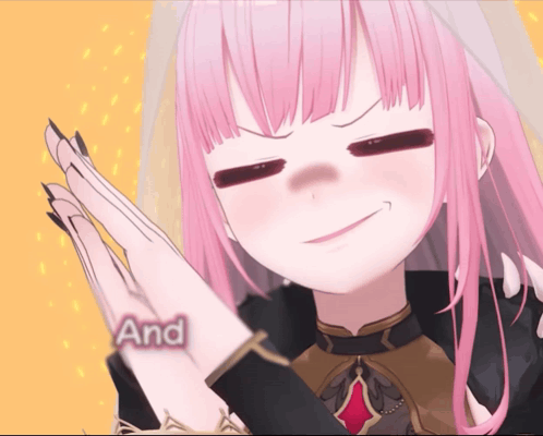 Girl With Pink Hair Making Funny Face And