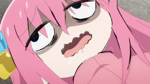 Girl With Pink Hair Making Silly Face