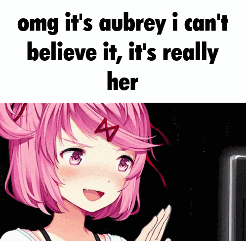 Girl With Pink Hair Saying Omg It's Aubrey
