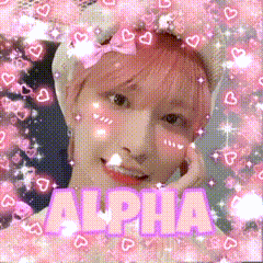 Girl With Pink Hair Surrounded By Hearts GIF
