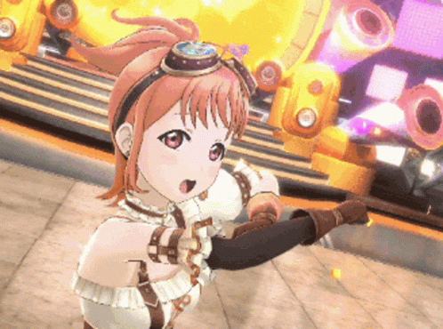 Girl With Ponytail and Goggles on Stage