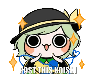 Girl with Post This Koishi