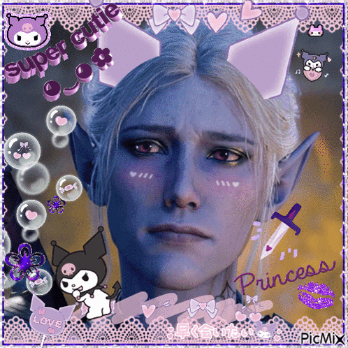 Girl With Purple Ears Super Cutie Princess