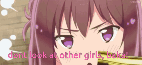 Girl With Purple Eyes Dont Look At Other Girls Baka GIF