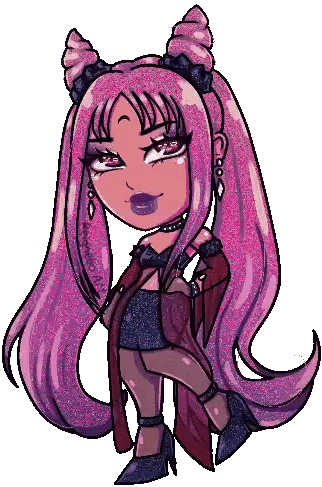 Girl with Purple Hair