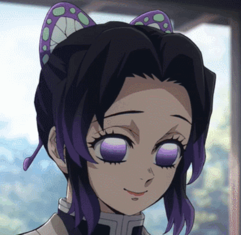 Girl With Purple Hair and Butterfly Ears