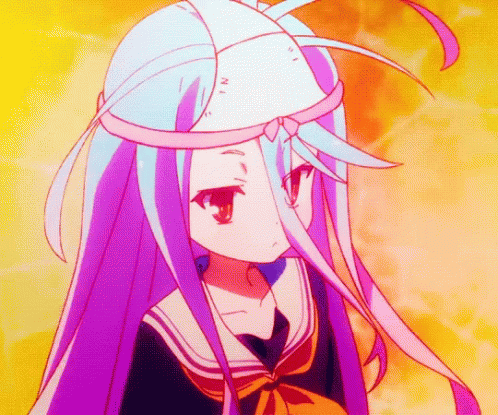 Girl with Purple Hair and White Hat in Sailor Uniform