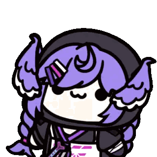 Girl With Purple Hair and Wings