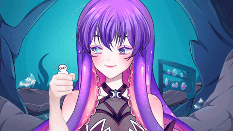 Girl with Purple Hair Holding Okay Sticker