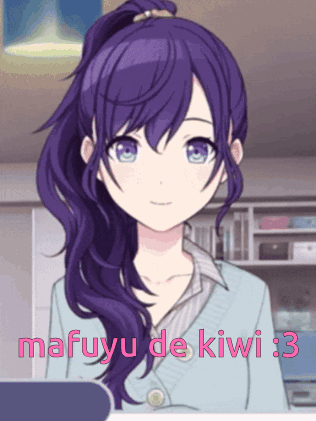 Girl With Purple Hair Mafuyu De Kiwi 3