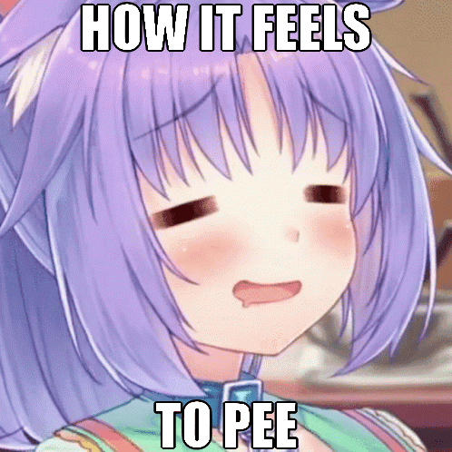 Girl with Purple Hair Making Funny Face