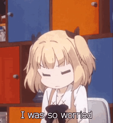 Girl With Purple Hair Saying I'm Worried GIF