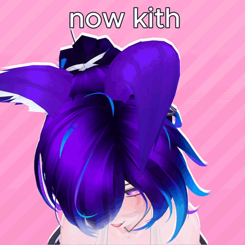 Girl With Purple Hair Saying Now Kith