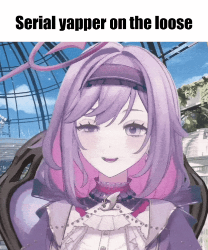 Girl With Purple Hair Serial Yapper On The Loose GIF