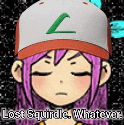 Girl With Purple Hair Wearing Lost Squirtle Hat GIF