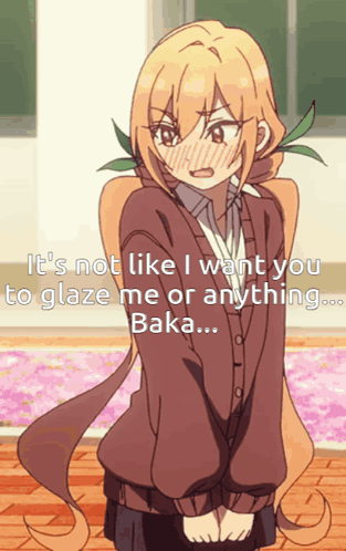 Girl with Quote It Not Like I Want You to Glaze Me