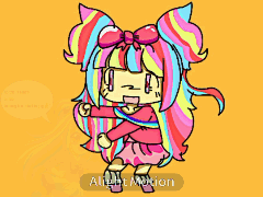 Girl With Rainbow Hair Saying Alight Motion