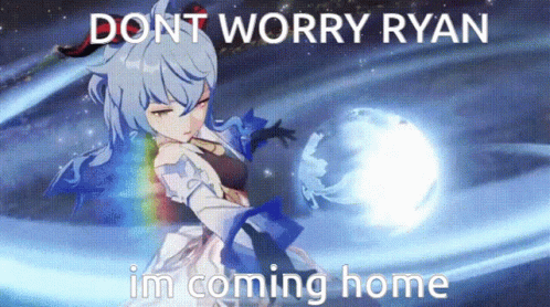 Girl with Rainbow Hair Saying Don't Worry Ryan Im Coming Home