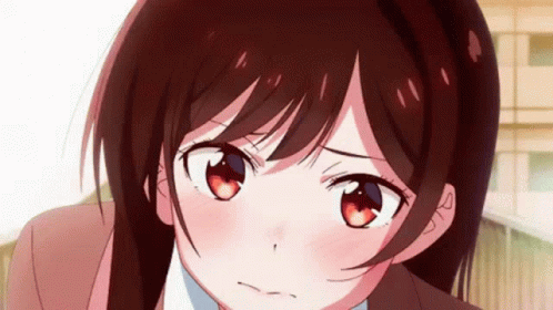 Girl With Red Eyes Making A Face GIF