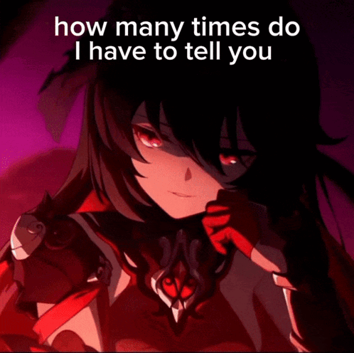 Girl with Red Eyes Saying How Many Times Do I Have to Tell You That I'm Neutral