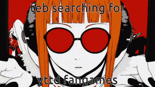 Girl with Red Glasses Searching for Fangames