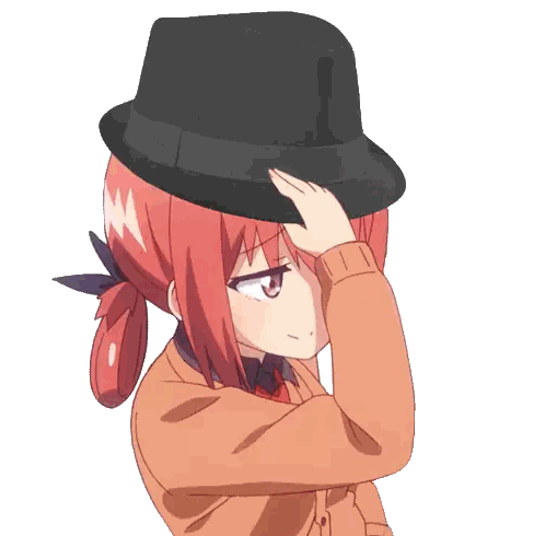 Girl with Red Hair and Black Fedora