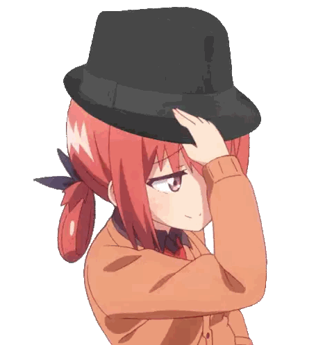 Girl with Red Hair and Black Hat